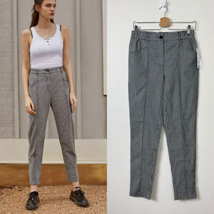 Urban Outfitters Women Small High Rise Gingham Checkered Pants Indie Punk Grunge